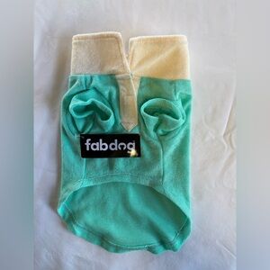NWT Fabdog Seafoam and Cream Dog Shirt